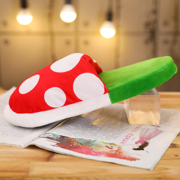 Piranha Plush Mushroom Slippers – Cozy & Fun for Kids! - Image 5